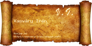 Vasváry Irén névjegykártya